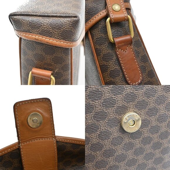 CELINE Macadam Pattern Horse Carriage Crossbody Shoulder Bag PVC Leather 31KA940 - Picture 7 of 16